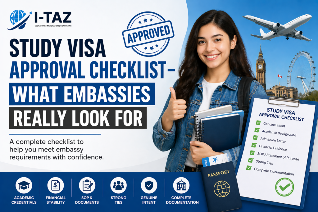 Study Visa Approval Checklist – What Embassies Really Look For