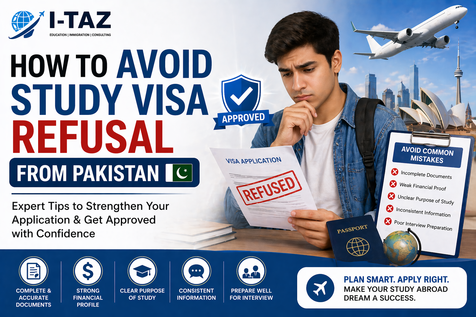 How to Avoid Study Visa Refusal from Pakistan
